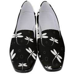 Dragonflies Pattern Women s Classic Loafer Heels