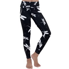 Dragonflies pattern Kids  Lightweight Velour Classic Yoga Leggings