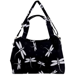 Dragonflies Pattern Double Compartment Shoulder Bag