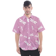 Dragonflies Pattern Men s Short Sleeve Shirt