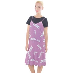 Dragonflies Pattern Camis Fishtail Dress