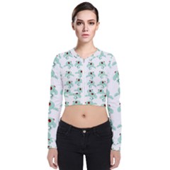 Squidward In Repose Pattern Long Sleeve Zip Up Bomber Jacket