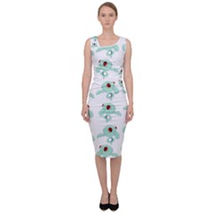 Squidward In Repose Pattern Sleeveless Pencil Dress