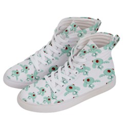 Squidward In Repose Pattern Women s Hi-top Skate Sneakers by Valentinaart