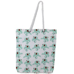 Squidward In Repose Pattern Full Print Rope Handle Tote (large) by Valentinaart