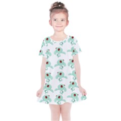 Squidward In Repose Pattern Kids  Simple Cotton Dress