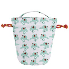 Squidward In Repose Pattern Drawstring Bucket Bag