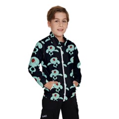 Squidward In Repose Pattern Windbreaker (kids) by Valentinaart