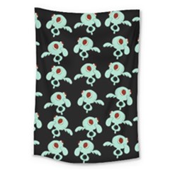 Squidward In Repose Pattern Large Tapestry by Valentinaart