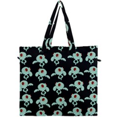 Squidward In Repose Pattern Canvas Travel Bag by Valentinaart