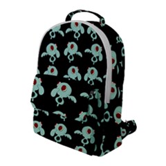 Squidward In Repose Pattern Flap Pocket Backpack (large)