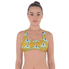 Squidward In Repose Pattern Got No Strings Sports Bra by Valentinaart