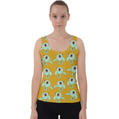 Squidward In Repose Pattern Velvet Tank Top