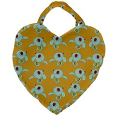 Squidward In Repose Pattern Giant Heart Shaped Tote