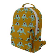 Squidward In Repose Pattern Flap Pocket Backpack (large)