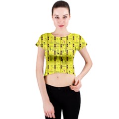 Shima Shima 1 Crew Neck Crop Top by ArtworkByPatrick