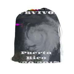 Survivor Of Hurricane Maria Puerto Rico Drawstring Pouch (xxl) by StarvingArtisan