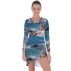 Isla Mujeres Mexico Asymmetric Cut-out Shift Dress