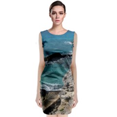 Isla Mujeres Mexico Sleeveless Velvet Midi Dress by StarvingArtisan