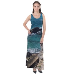 Isla Mujeres Mexico Sleeveless Velour Maxi Dress