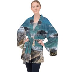 Isla Mujeres Mexico Velvet Kimono Robe