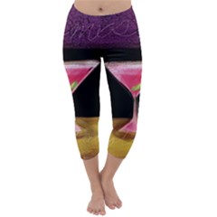 Cosmo Cocktails Capri Winter Leggings  by StarvingArtisan