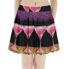 Cosmo Cocktails Pleated Mini Skirt by StarvingArtisan