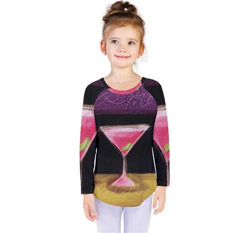 Cosmo Cocktails Kids  Long Sleeve Tee by StarvingArtisan