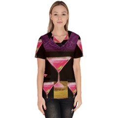 Cosmo Cocktails Women s V-neck Scrub Top by StarvingArtisan