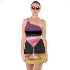 Cosmo Cocktails One Soulder Bodycon Dress by StarvingArtisan