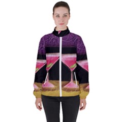 Cosmo Cocktails High Neck Windbreaker (women) by StarvingArtisan