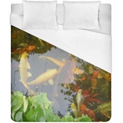 Koi Fish Pond Duvet Cover (california King Size) by StarvingArtisan