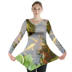 Koi Fish Pond Long Sleeve Tunic  by StarvingArtisan