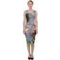 Koi Fish Pond Sleeveless Pencil Dress View1