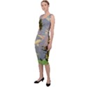 Koi Fish Pond Sleeveless Pencil Dress View2