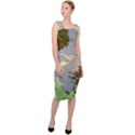 Koi Fish Pond Sleeveless Pencil Dress View3