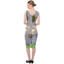 Koi Fish Pond Sleeveless Pencil Dress View4