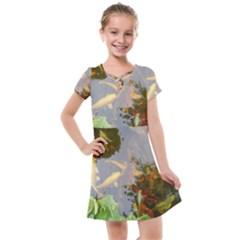 Koi Fish Pond Kids  Cross Web Dress by StarvingArtisan