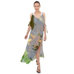 Koi Fish Pond Maxi Chiffon Cover Up Dress