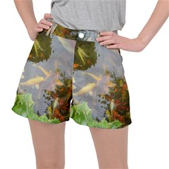 Koi Fish Pond Stretch Ripstop Shorts by StarvingArtisan