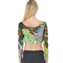 Koi Fish Pond Long Sleeve Crop Top View2