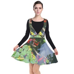 Koi Fish Pond Plunge Pinafore Dress