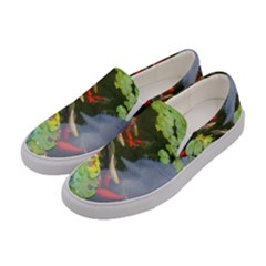 Koi Fish Pond Women s Canvas Slip Ons by StarvingArtisan