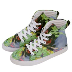 Koi Fish Pond Men s Hi-top Skate Sneakers by StarvingArtisan