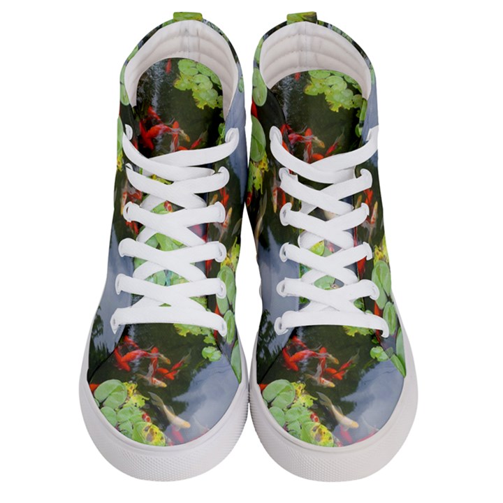 Koi Fish Pond Women s Hi-Top Skate Sneakers