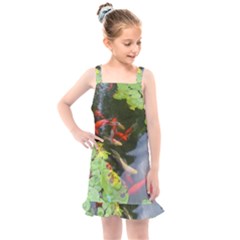 Koi Fish Pond Kids  Overall Dress