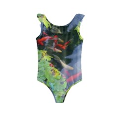 Koi Fish Pond Kids  Frill Swimsuit