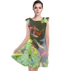 Koi Fish Pond Tie Up Tunic Dress