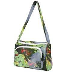 Koi Fish Pond Front Pocket Crossbody Bag