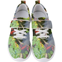 Koi Fish Pond Men s Velcro Strap Shoes by StarvingArtisan